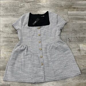 Fashion Nova Black and White Mini Dress